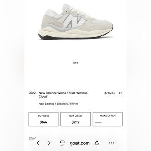 New Balance 57/40 Nimbus/Cloud size 8.5